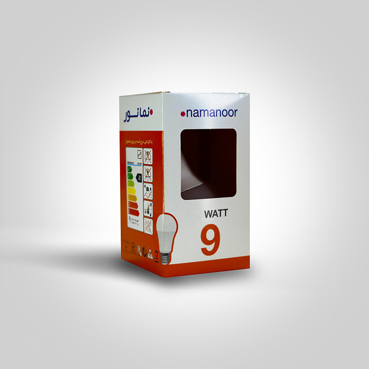 لامپ 9 وات آفتابی نمانور مدل LED پایه E27 بسته 2 عددی