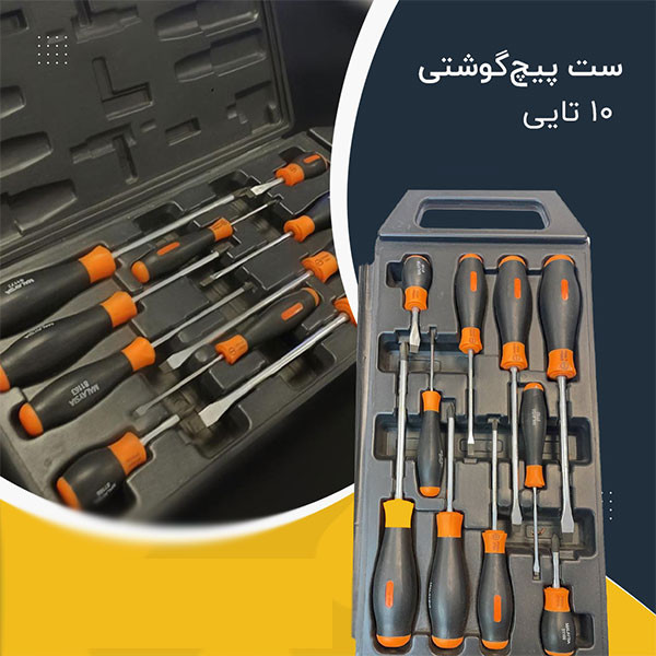 پیچ گوشتی هالی استار مدل MR-SD10PC-S10 مجموعه 10 عددی