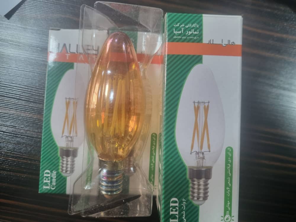 لامپ شمعی کندل فیلامنت مهتابی شامپاینی 6وات